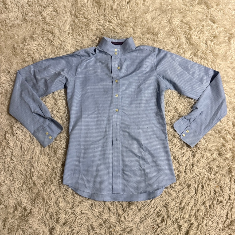 Child’s Size 16 Blue Essex Classics Long Sleeve Horseback Riding Show Shirt